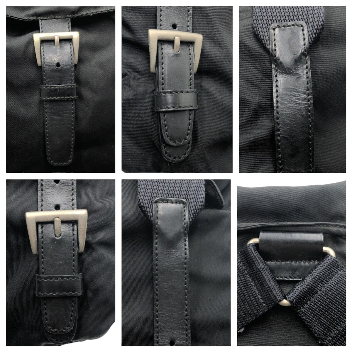 PRADA Backpack Nylon Black black Backpacks and daypacks for men and women Test Triangular logo Women Used Authentic