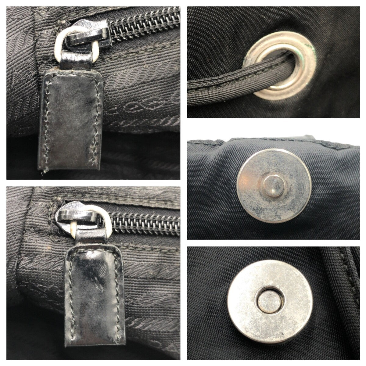PRADA Backpack Nylon Black black Backpacks and daypacks for men and women Test Triangular logo Women Used Authentic