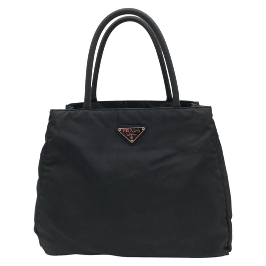 PRADA Tote Bag Nylon black Tote Bag handbag Test Triangular logo Women Used Authentic