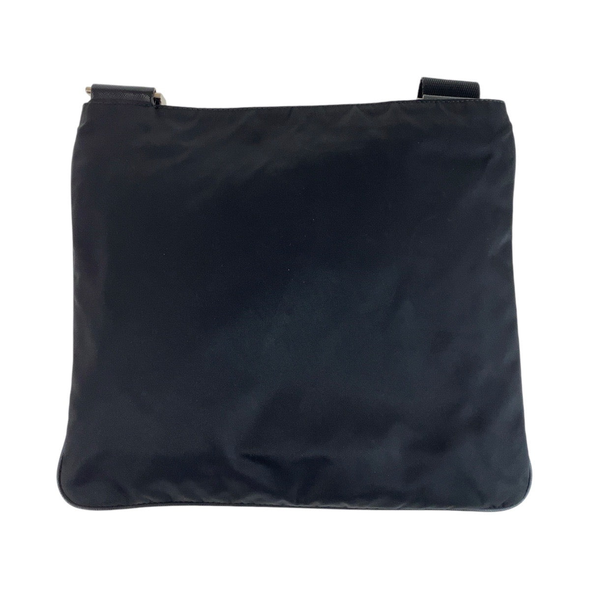 PRADA Shoulder Bag Nylon Black SilverMetal Crossbody Shoulder Bag Messenger Bag Test Triangle With logo mens Used Authentic