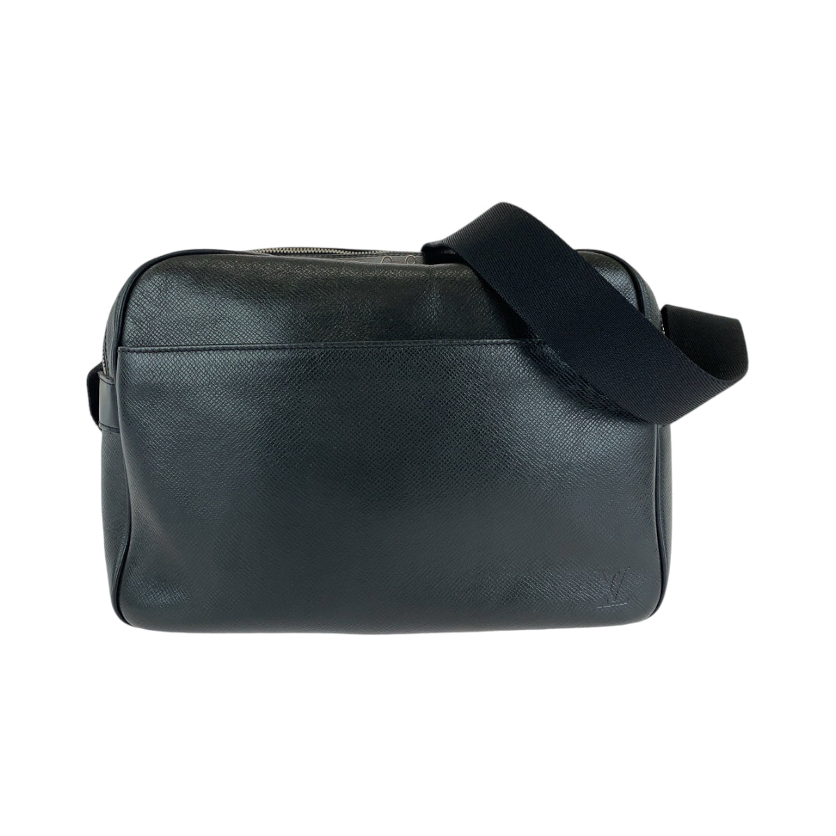 LOUIS VUITTON Shoulder Bag M30152 Taiga Ardoise Black SilverMetal Shoulder Bag Crossbody Taiga reporter mens Used Authentic