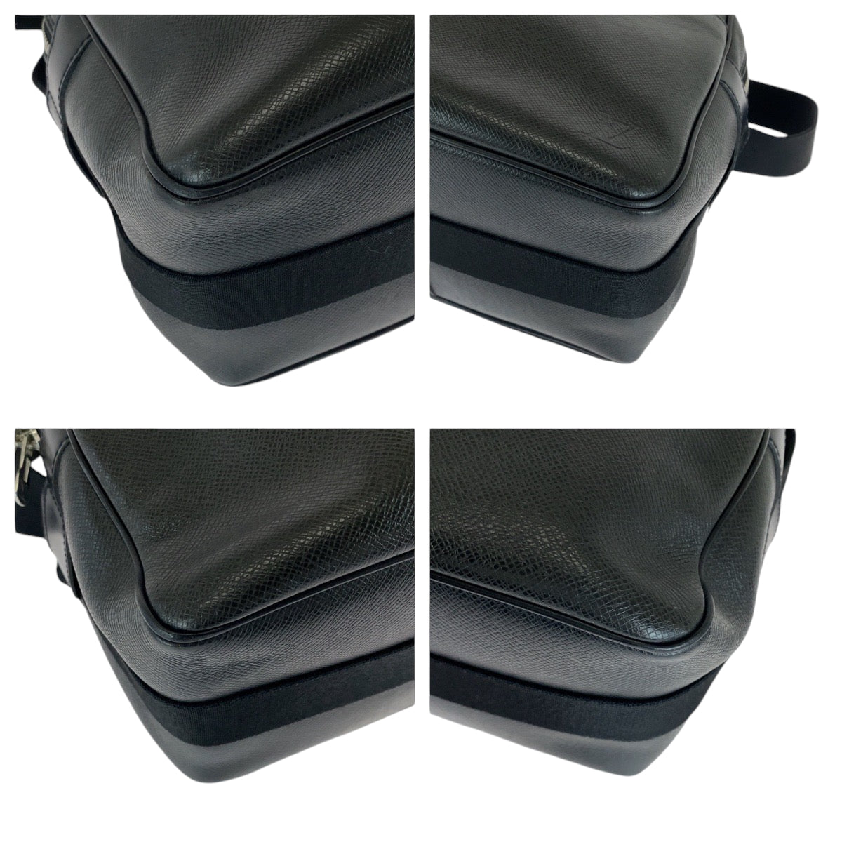 LOUIS VUITTON Shoulder Bag M30152 Taiga Ardoise Black SilverMetal Shoulder Bag Crossbody Taiga reporter mens Used Authentic