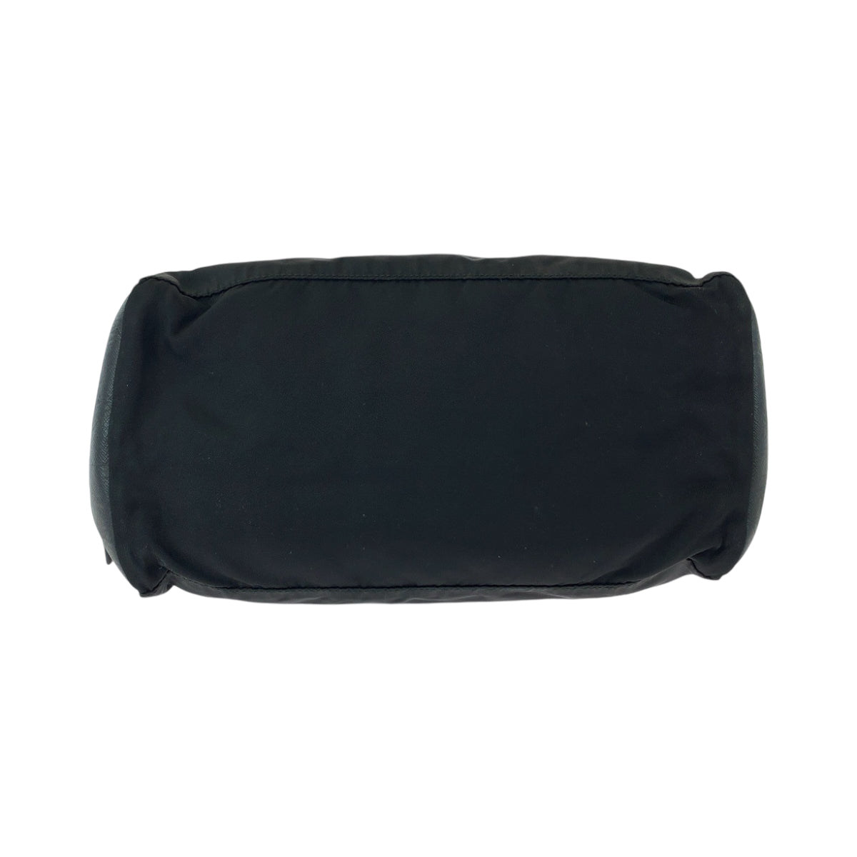 PRADA Clutch bag Nylon Black SilverMetal Clutch bag business bag pouch Test Triangle With logo mens Used Authentic