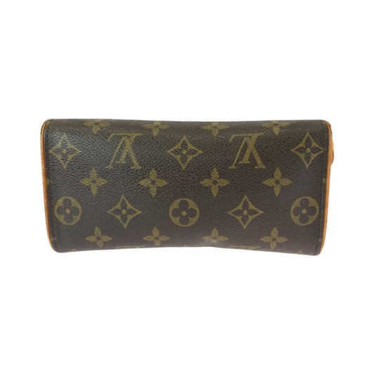 LOUIS VUITTON Shoulder Bag M51854 PVC Brown Gold Metal Shoulder Bag pochette Monogram Pochette Twin PM Women Used Authentic