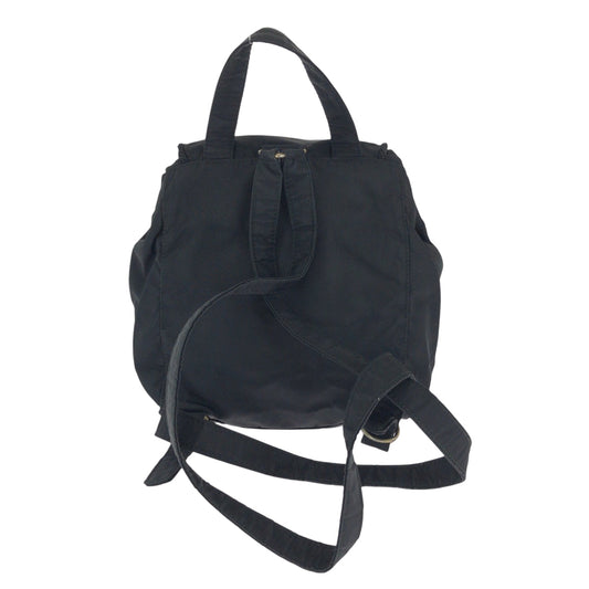 PRADA Backpack Nylon black Backpack Backpack Test embroidery Women Used Authentic