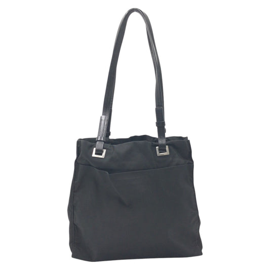 PRADA Tote Bag Nylon Black black Tote Bag Unisex Test Triangular logo Women Used Authentic