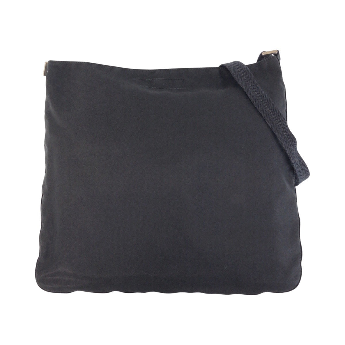 PRADA Shoulder Bag Nylon Black SilverMetal Crossbody Shoulder Bag Messenger Bag Test Triangle With logo Women Used Authentic