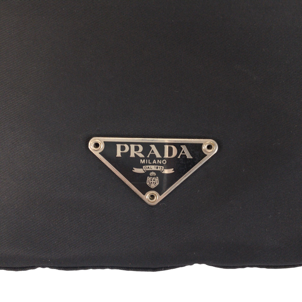 PRADA Shoulder Bag Nylon Black SilverMetal Crossbody Shoulder Bag Messenger Bag Test Triangle With logo Women Used Authentic