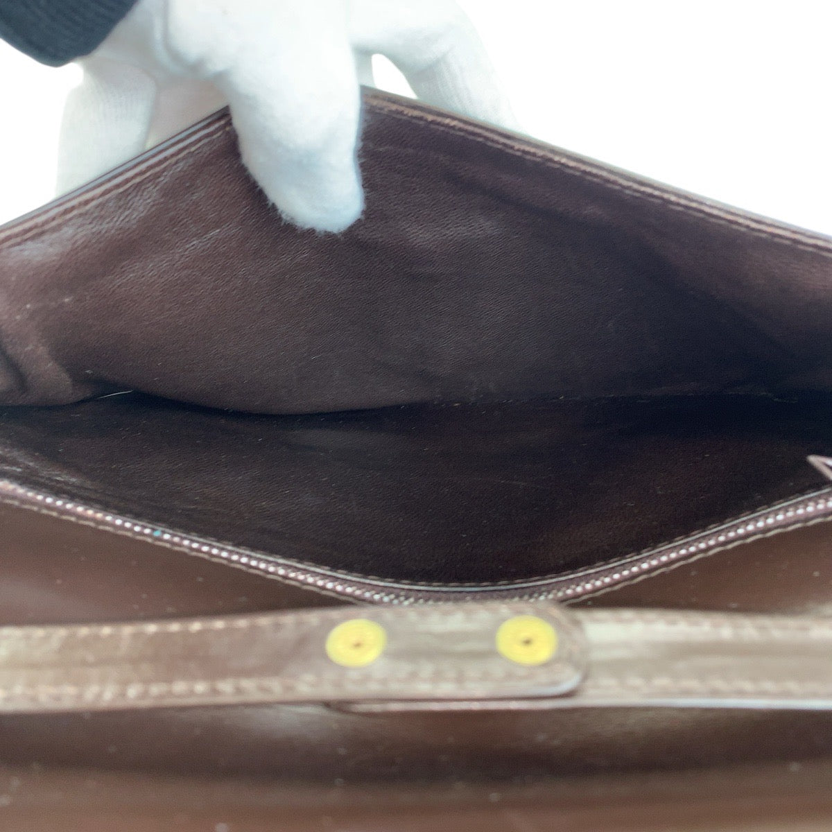 GUCCI Shoulder Bag leather Brown Gold Metal Shoulder Bag Messenger bag Women Used Authentic