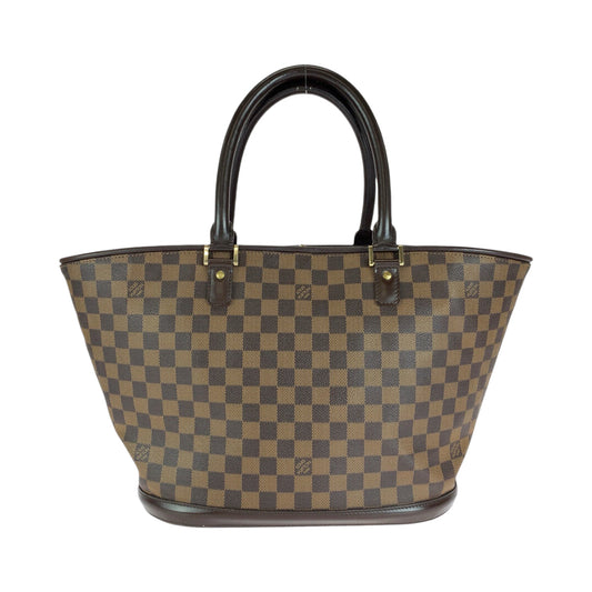 LOUIS VUITTON Tote Bag N51120 PVC Brown Gold Metal Tote Bag Shoulder Bag Damier Manosque GM Women Used Authentic