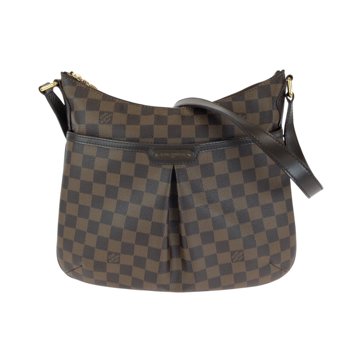LOUIS VUITTON Shoulder Bag N42251 PVC Brown Gold Metal Shoulder Bag Crossbody Damier Ebene Bloomsbury PM Women Used Authentic