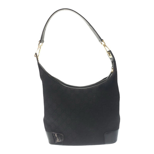 GUCCI Shoulder Bag GG canvas black Shoulder Bag Hobo Women Used Authentic