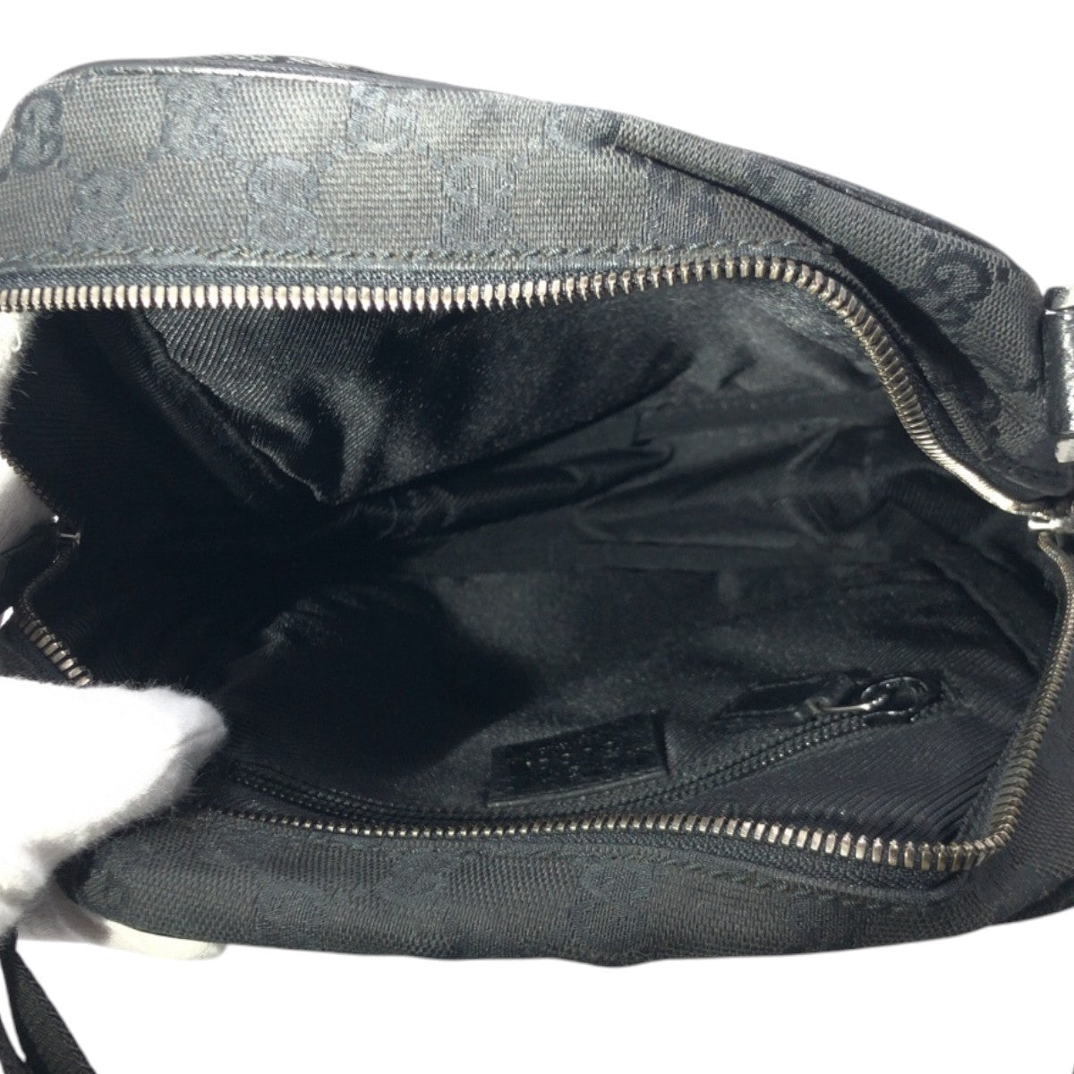 GUCCI Shoulder Bag 03136 GG canvas Black black GG pattern