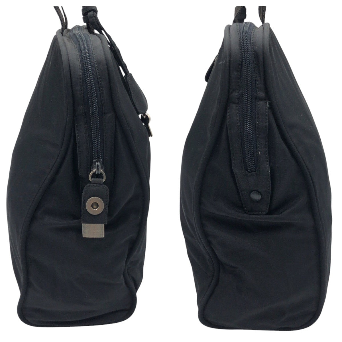 PRADA Business bag Nylon Black black Business bags, handbags, unisex Test Triangular logo mens Used Authentic