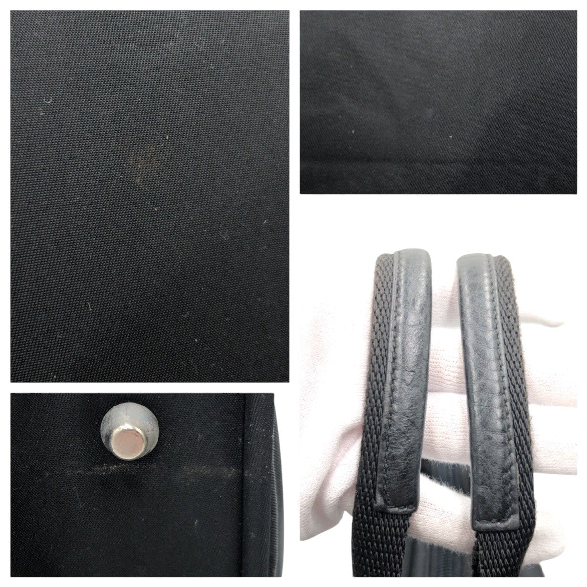 PRADA Business bag Nylon Black black Business bags, handbags, unisex Test Triangular logo mens Used Authentic