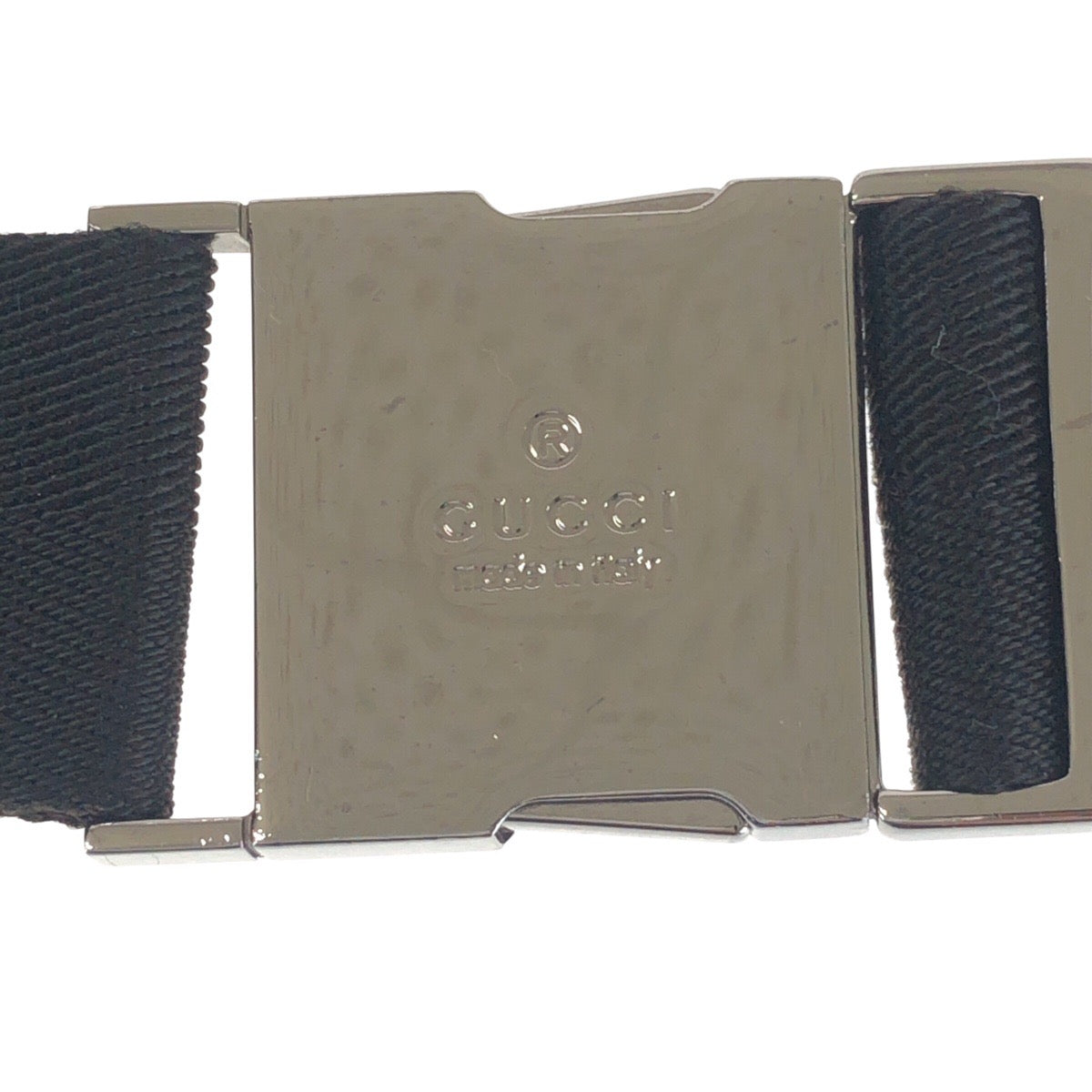 GUCCI Sling bag 23566 GG canvas, leather BlackSilverMetal Sling bag, waist pouch, bum bag mens Used Authentic