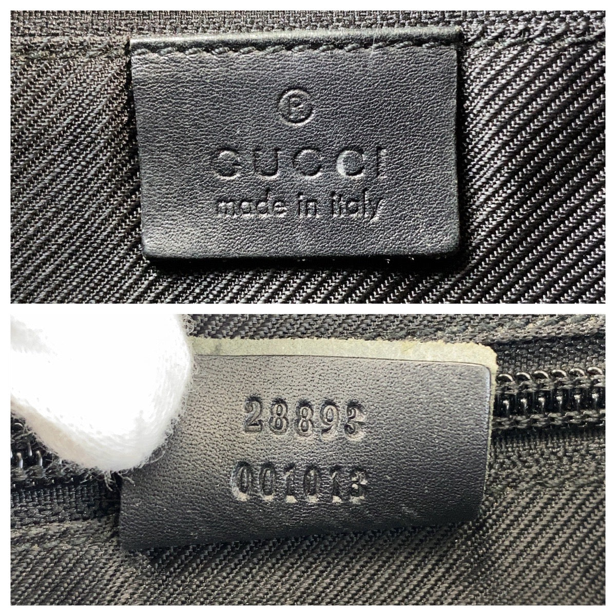 GUCCI Tote Bag 28893 GG canvas, leather black Tote Bag Shoulder Bag Women Used Authentic