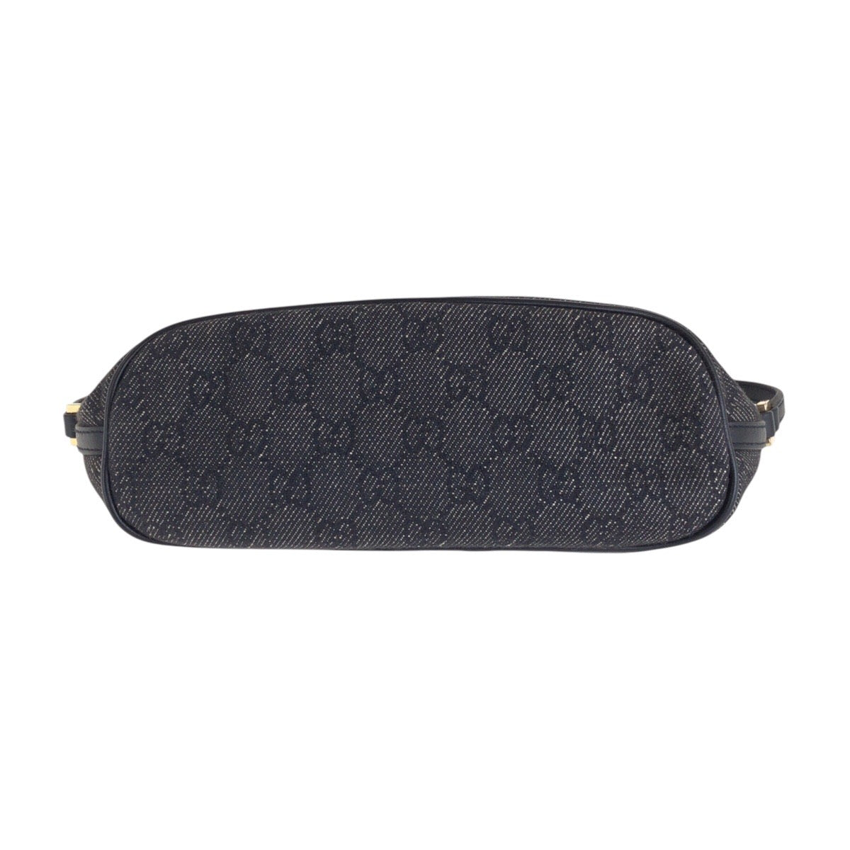 GUCCI Handbag 7198 GG canvas, leather Black GoldMetal Handbag accessory pouch Women Used Authentic
