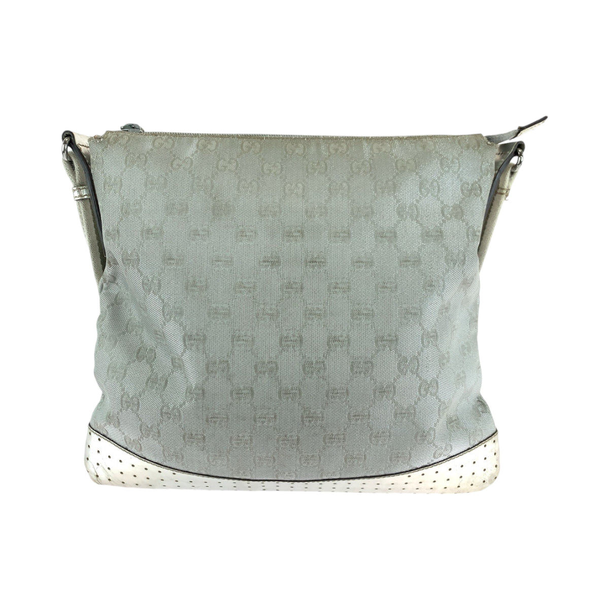 GUCCI Shoulder Bag 145857 GG canvas, enamel Silver SilverMetal Shoulder Bag pochette Women Used Authentic