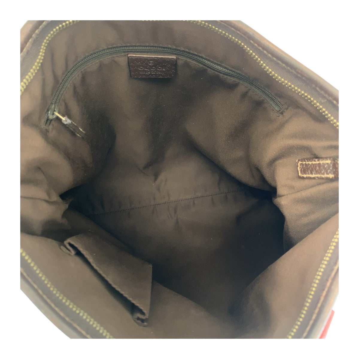 GUCCI Shoulder Bag GG canvas, leather Beige Brown Gold Metal Crossbody Shoulder Bag Pochette Abbey Women Used Authentic