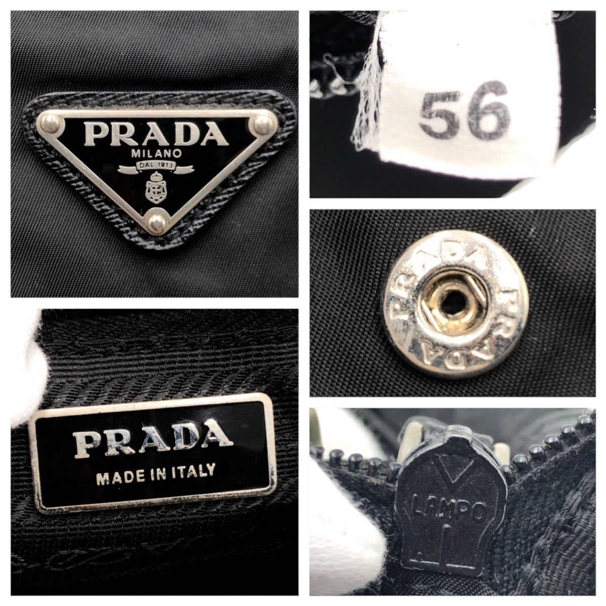 PRADA Shoulder Bag Nylon Black black Shoulder Bag Unisex Test Triangular logo mens Used Authentic