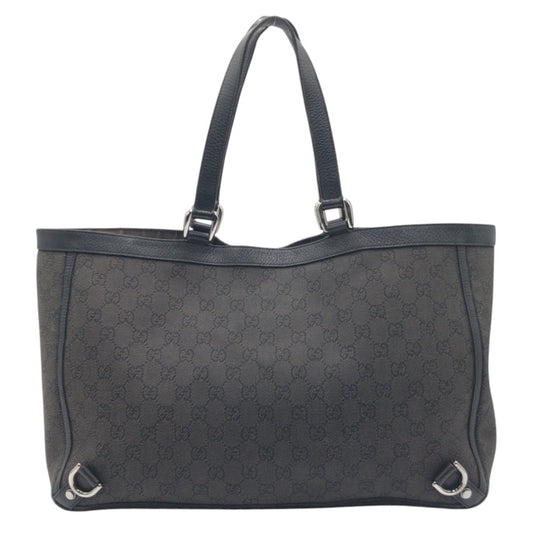 GUCCI Tote Bag 293580 GG canvas gray Tote Bag Shoulder Bag Handbag Abbey GG pattern Women Used Authentic
