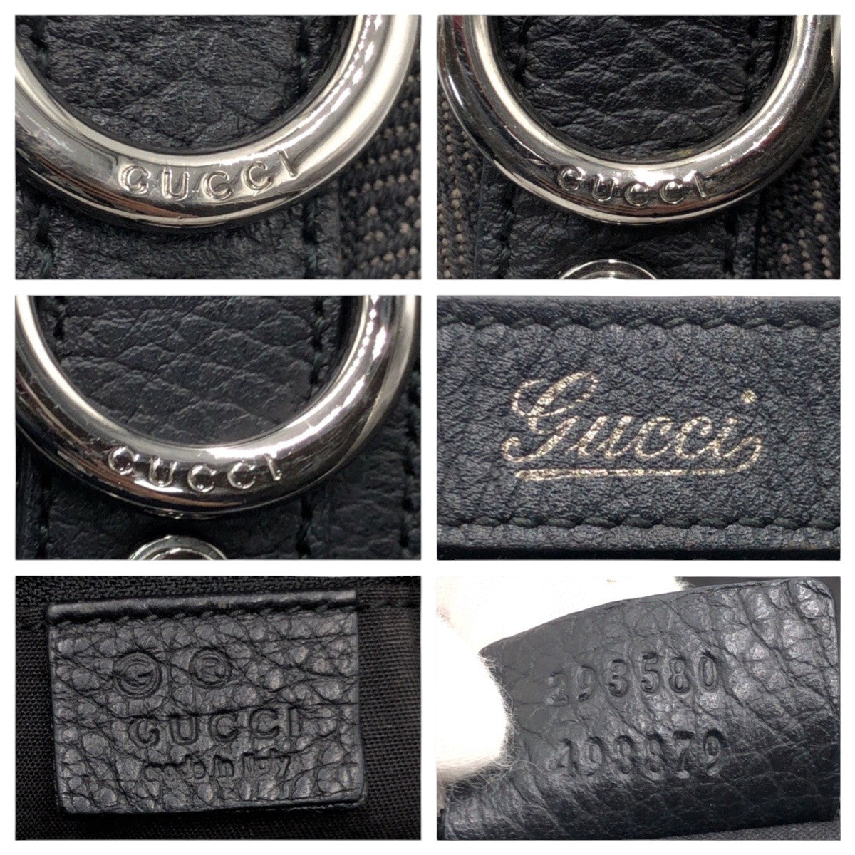 GUCCI Tote Bag 293580 GG canvas gray Tote Bag Shoulder Bag Handbag Abbey GG pattern Women Used Authentic