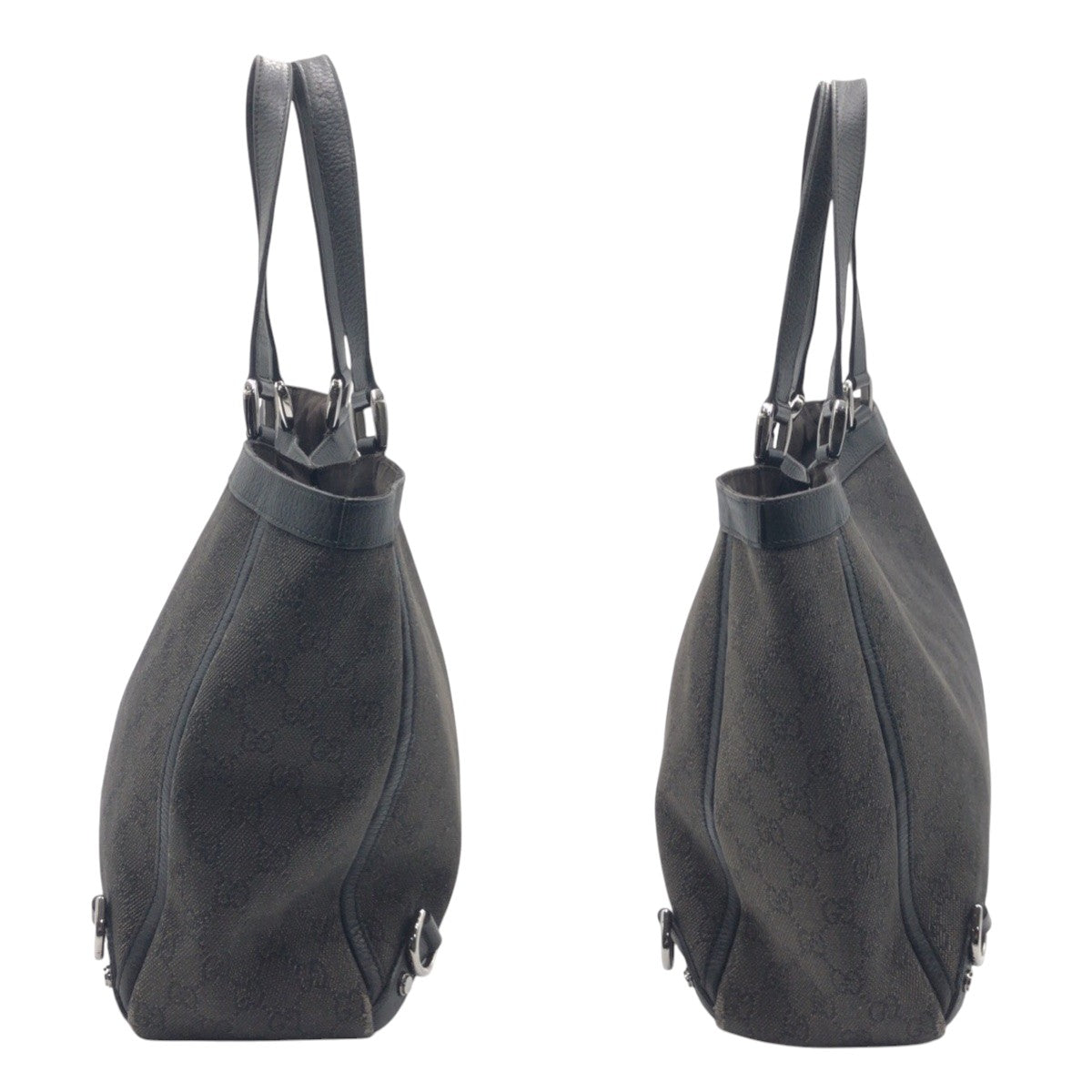 GUCCI Tote Bag 293580 GG canvas gray Tote Bag Shoulder Bag Handbag Abbey GG pattern Women Used Authentic
