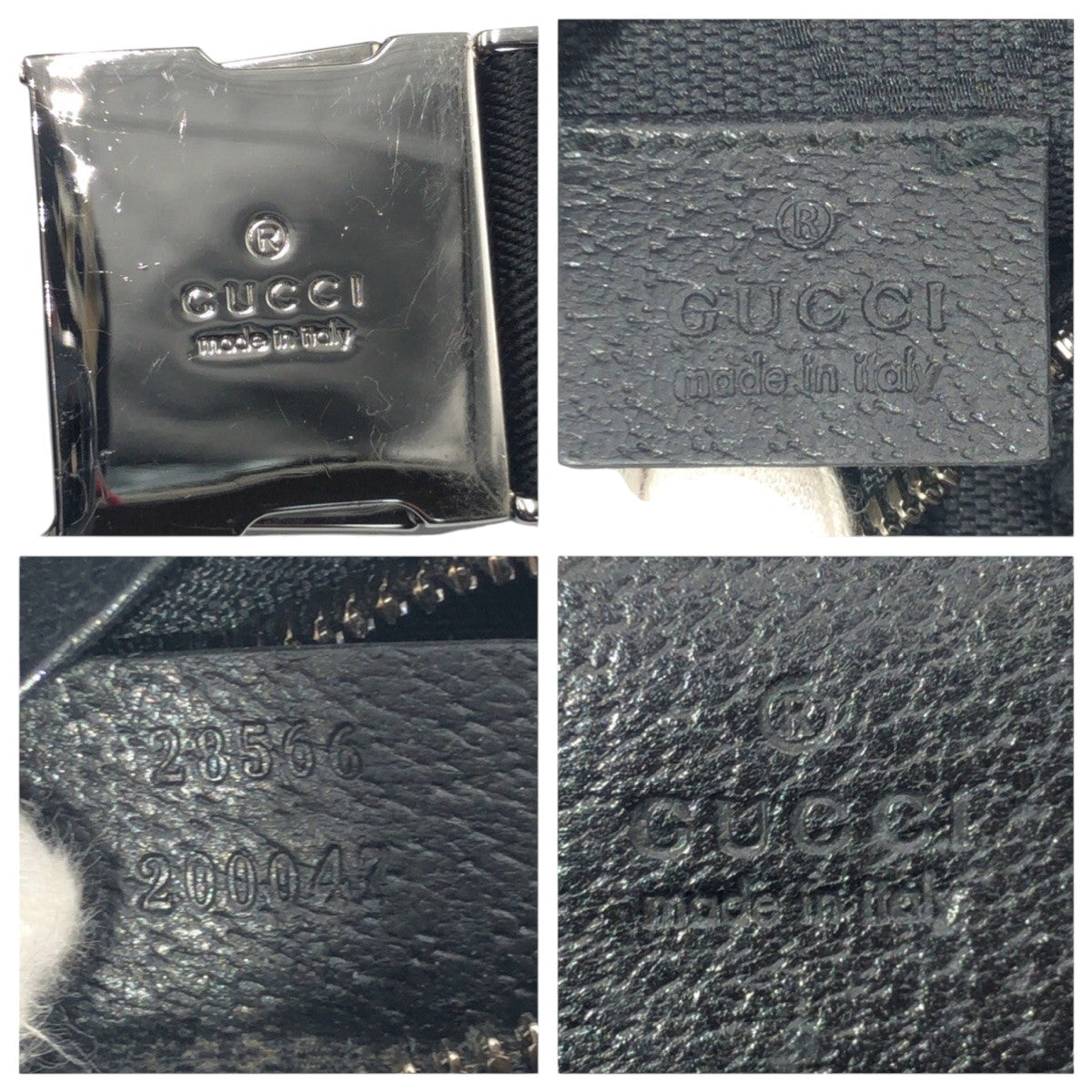 GUCCI Shoulder Bag 28566 GG canvas Black black Shoulder Bag Sling bag Bum bag Unisex GG pattern Women Used Authentic