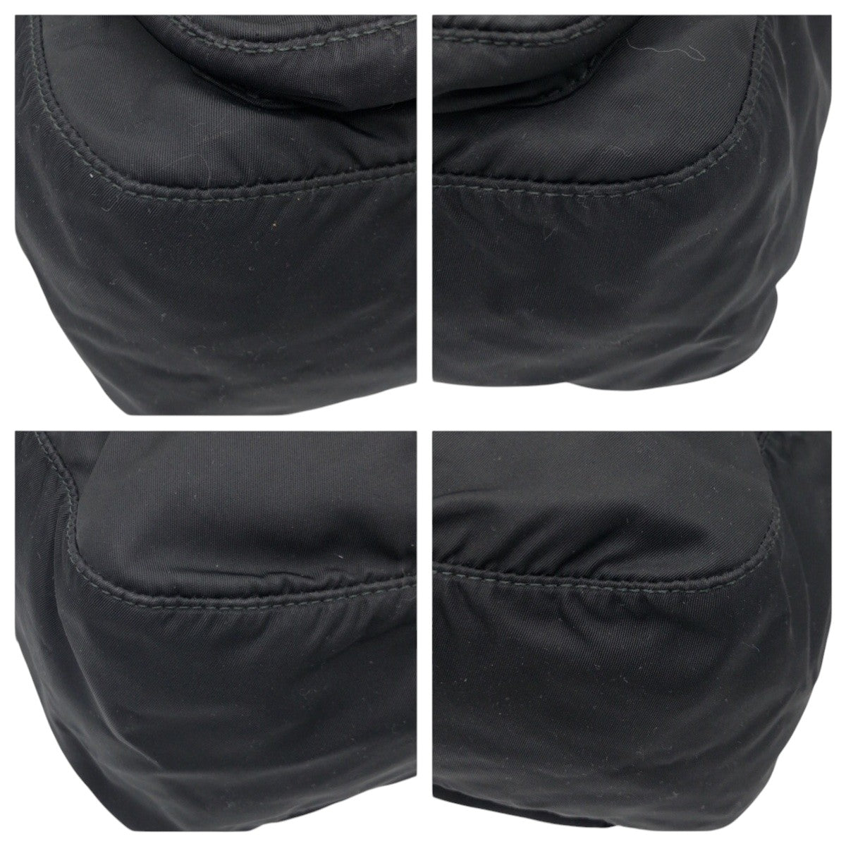 PRADA Shoulder Bag Nylon Black black Test Triangular logo