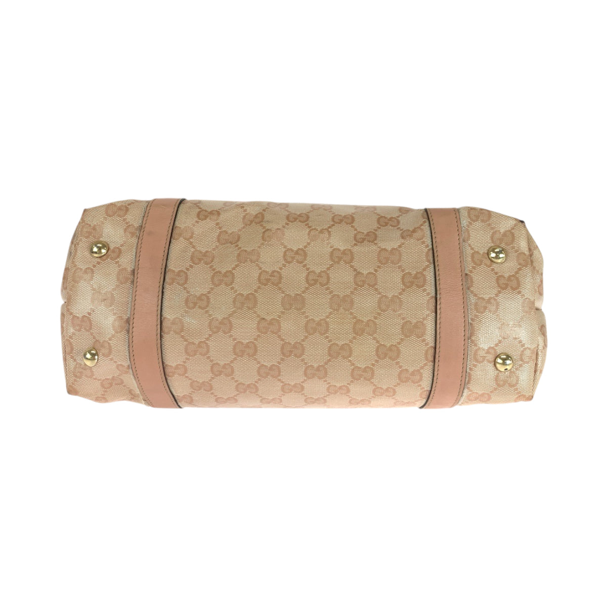 GUCCI Tote Bag 141470 PVC Pink Gold Metal Tote Bag Shoulder Bag Guccisima Women Used Authentic