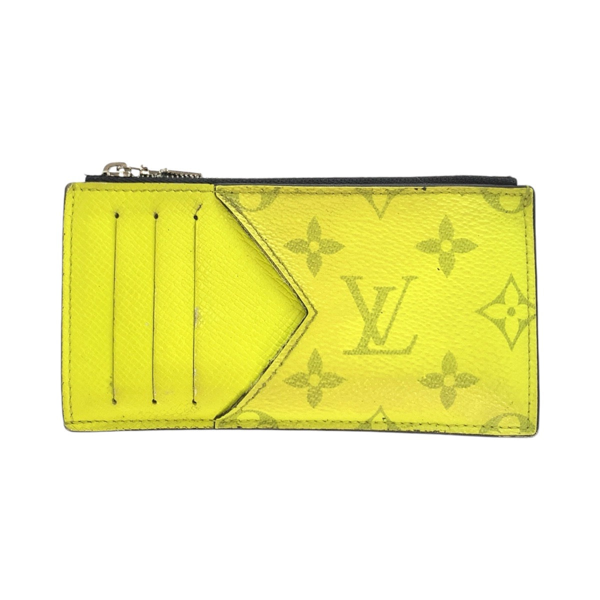 LOUIS VUITTON Coin case M30320 PVC Joanne Yellow Coin case fragment case Taigalama Coin card holder mens(Unisex) Used Authentic