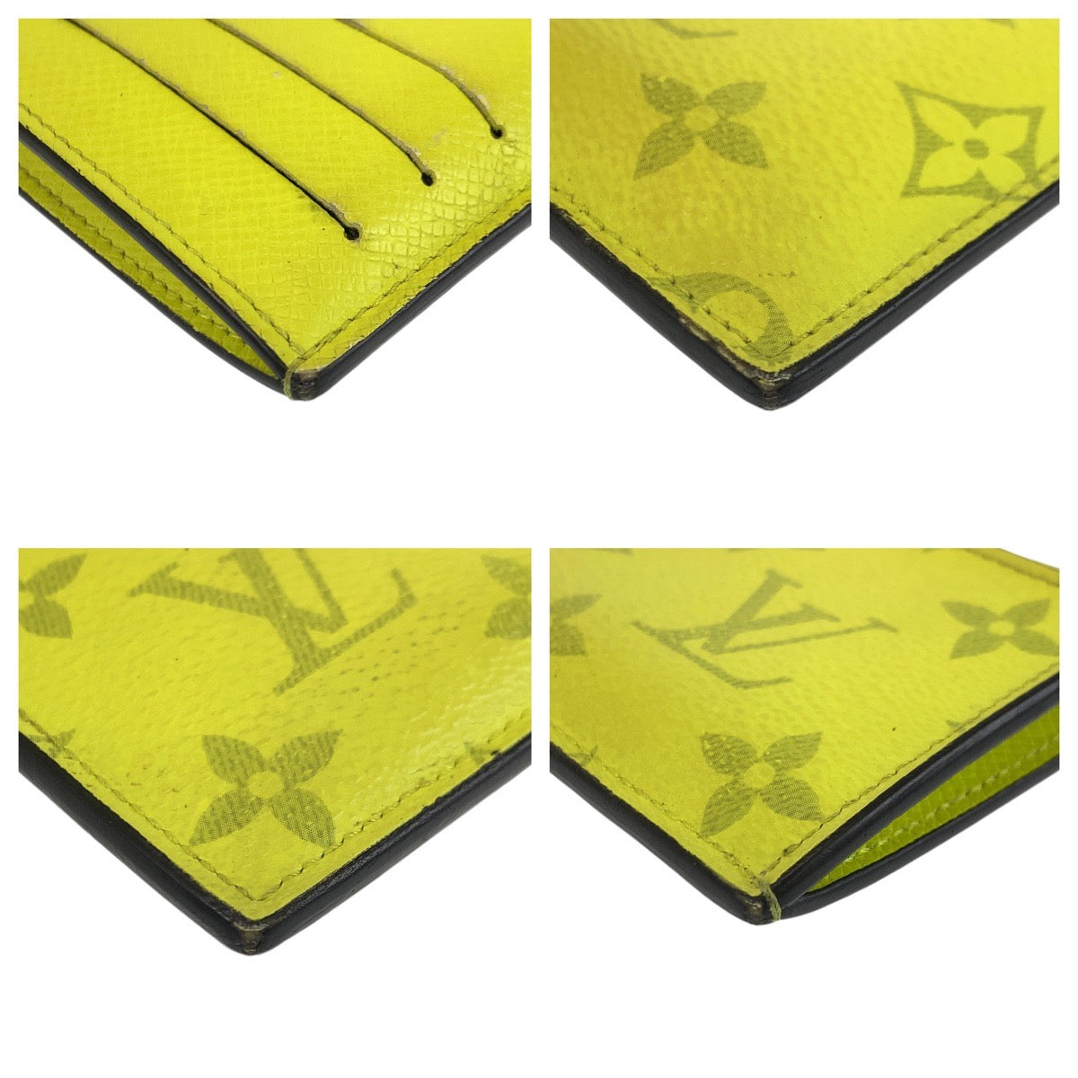 LOUIS VUITTON Coin case M30320 PVC Joanne Yellow Coin case fragment case Taigalama Coin card holder mens(Unisex) Used Authentic