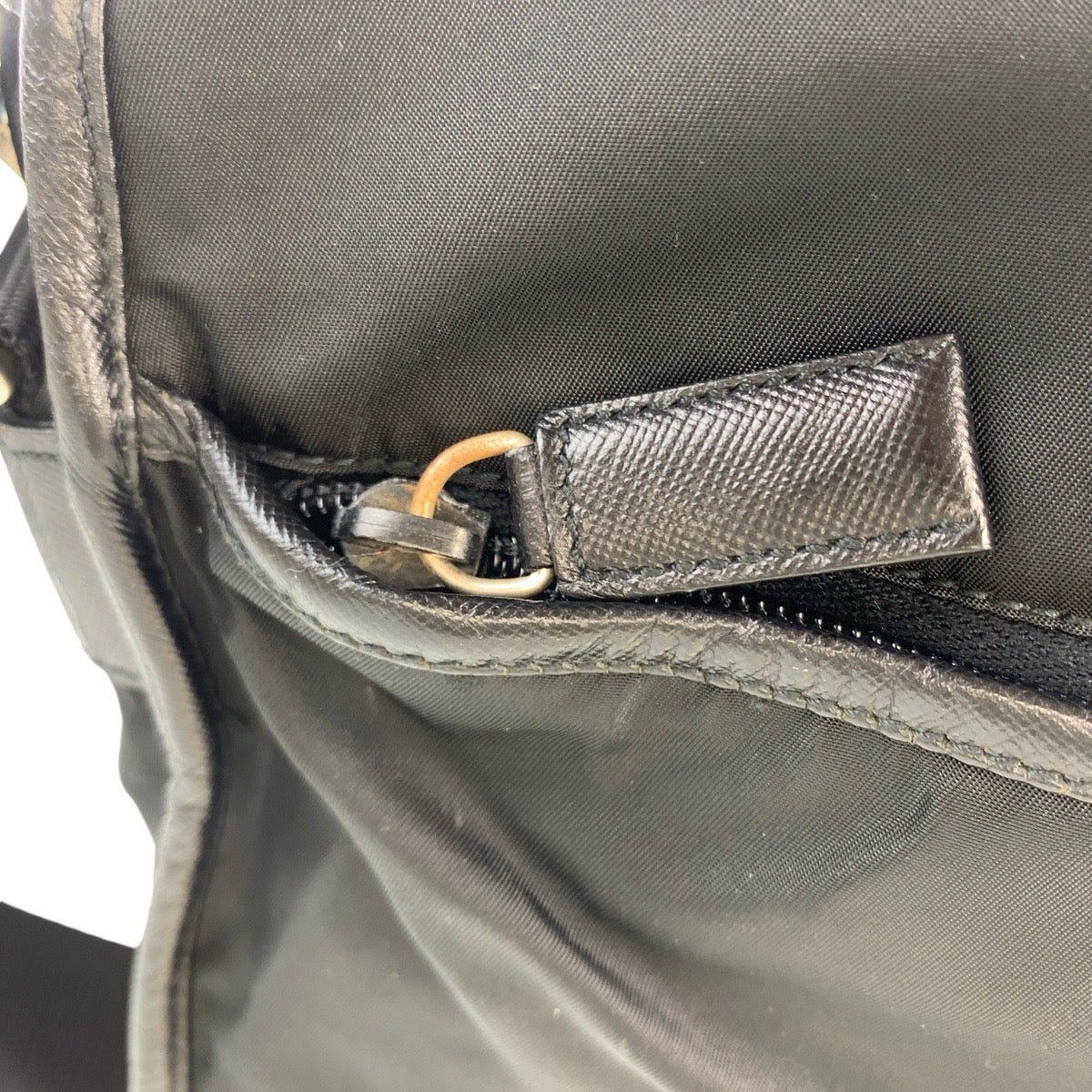 PRADA Shoulder Bag Nylon Black SilverMetal Crossbody Shoulder Bag Messenger Bag Test Triangle With logo Women Used Authentic