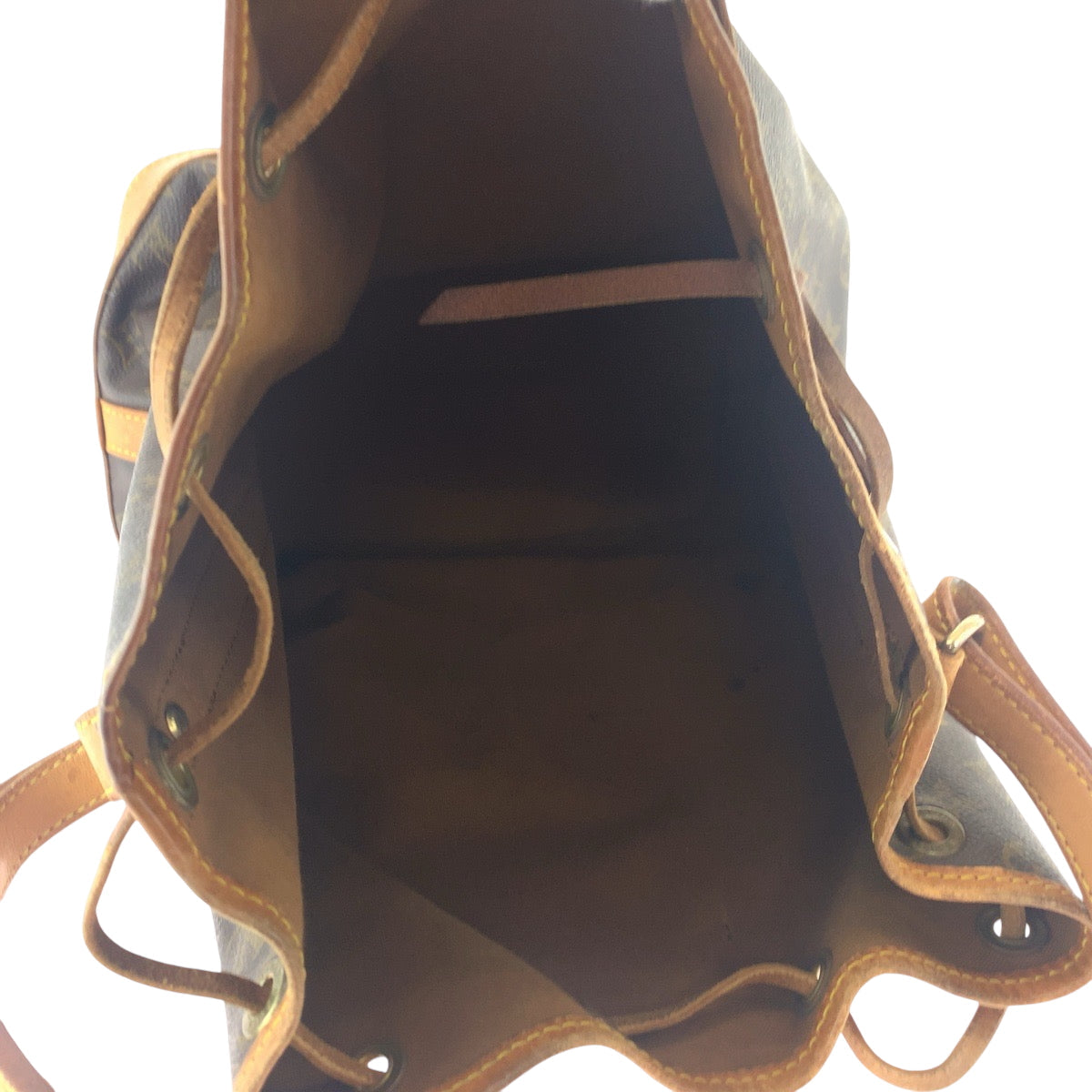 LOUIS VUITTON Shoulder Bag M42224 PVC Brown Gold Metal Shoulder Bag Monogram Noe Women Used Authentic