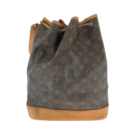 LOUIS VUITTON Shoulder Bag M42224 PVC Brown Gold Metal Shoulder Bag Monogram Noe Women Used Authentic