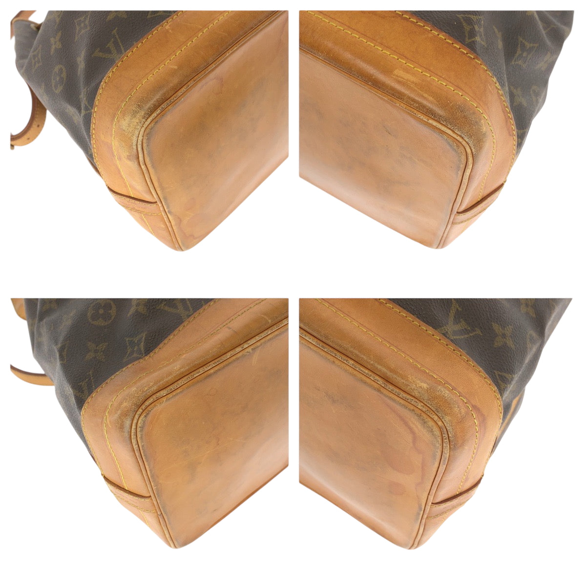 LOUIS VUITTON Shoulder Bag M42224 PVC Brown Gold Metal Shoulder Bag Monogram Noe Women Used Authentic