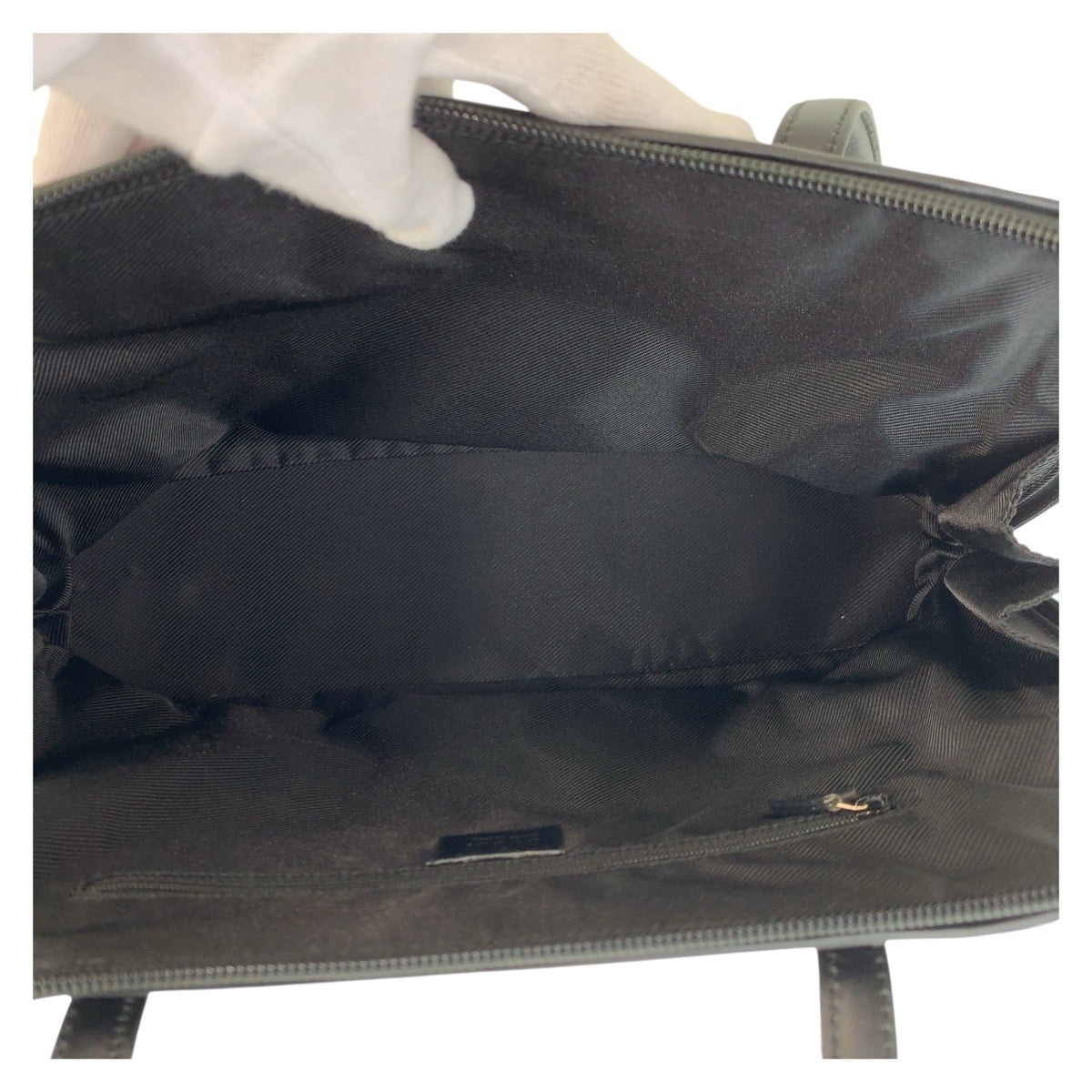 GUCCI Tote Bag 002 1122 GG canvas, leather Black GoldMetal Tote Bag Shoulder Bag Women Used Authentic