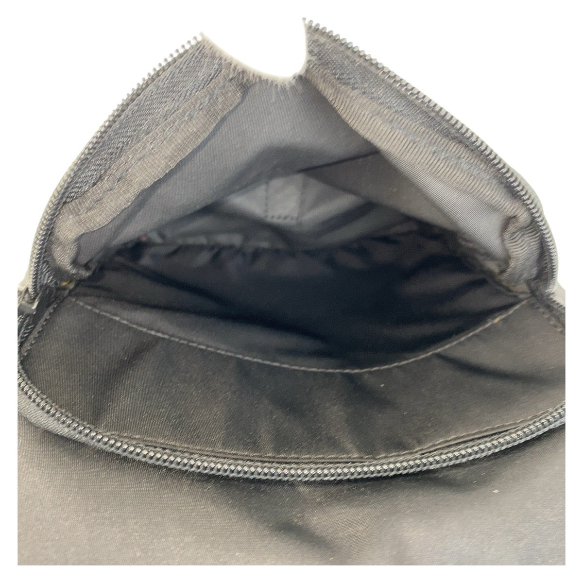 PRADA Shoulder Bag Nylon Black SilverMetal Crossbody Shoulder Bag Messenger Bag Test Triangle With logo Women Used Authentic