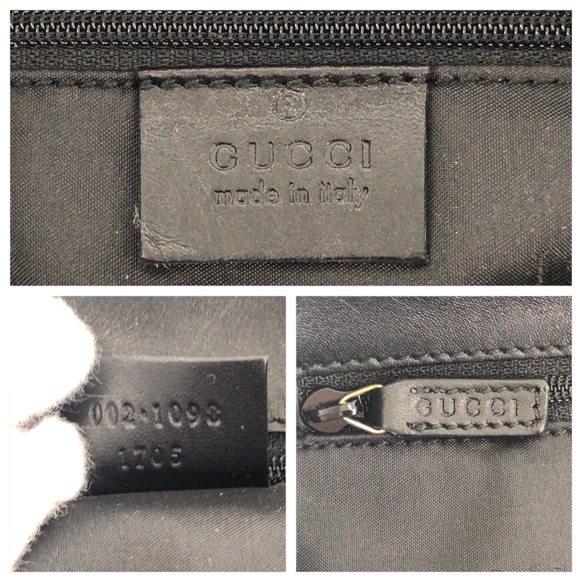 GUCCI Tote Bag 002 1098 GG canvas Black GoldMetal Tote Bag Shoulder Bag Women Used Authentic