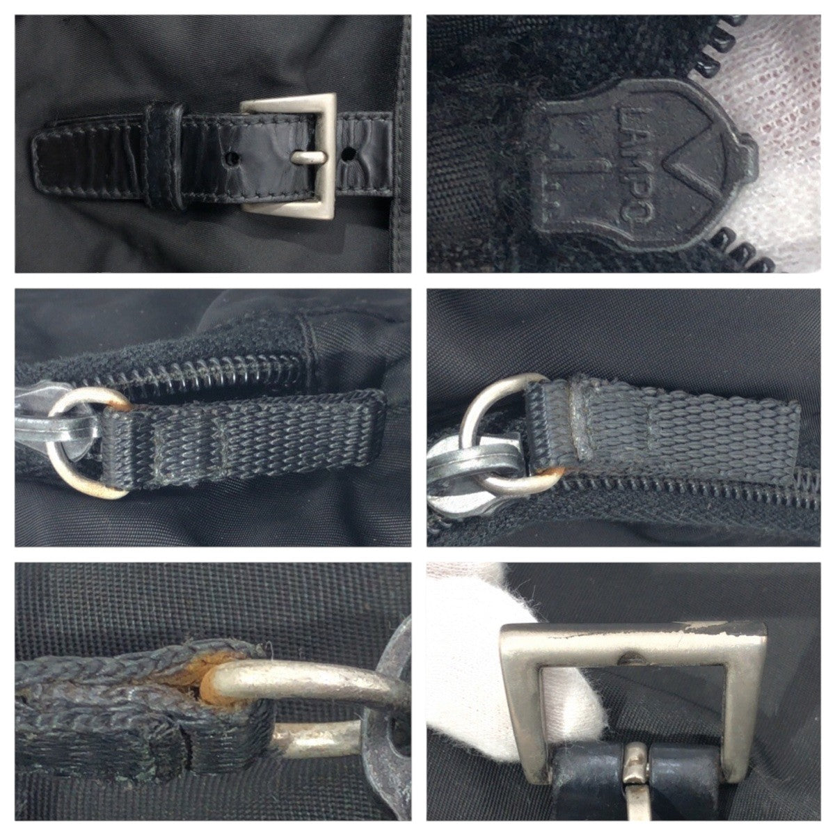 PRADA Shoulder Bag Nylon Black black Shoulder Bag Unisex Test Triangular logo Women Used Authentic