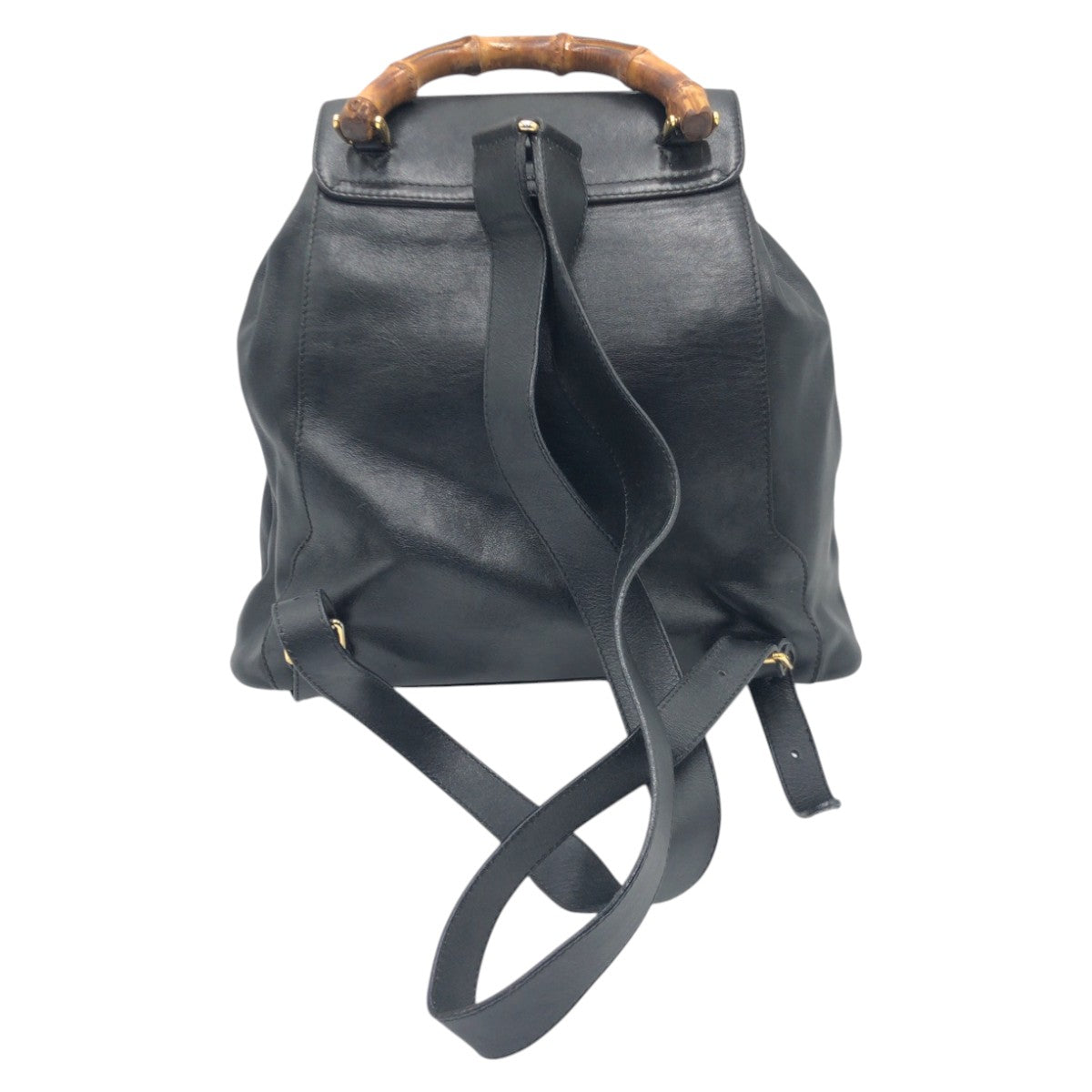GUCCI Backpack 003 1998 0016 leather Black black Backpack Unisex Bamboo Women Used Authentic