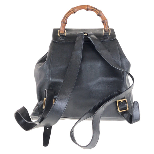 GUCCI Backpack 003 2058 0016 leather black Backpacks & Daypacks Backpacks Bamboo Women Used Authentic