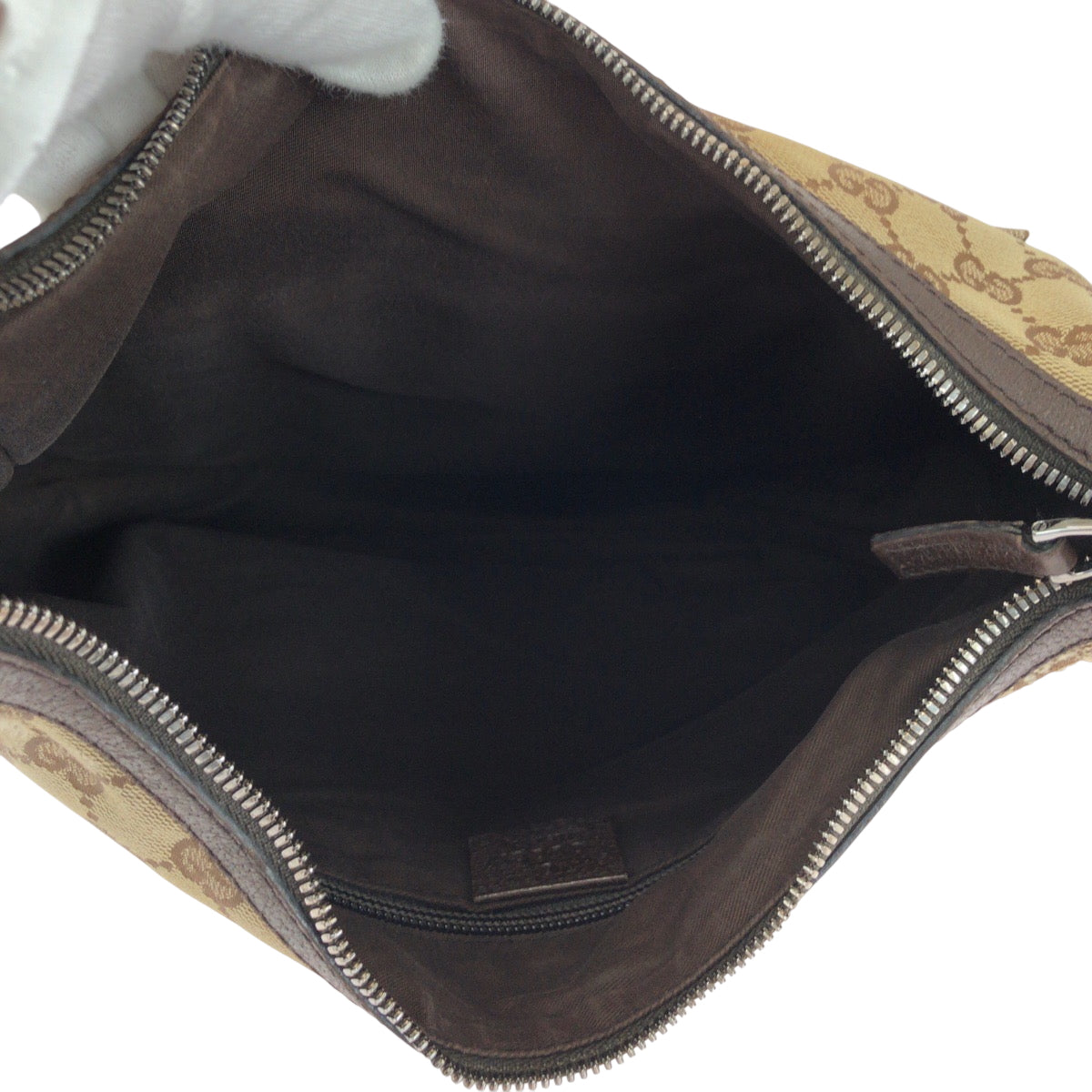 GUCCI Shoulder Bag 131211 GG canvas Beige Brown SilverMetal Shoulder Bag Crossbody Women Used Authentic