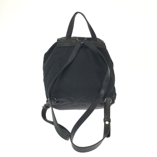 PRADA Backpack Nylon, Leather black Backpack Unisex Test Women Used Authentic