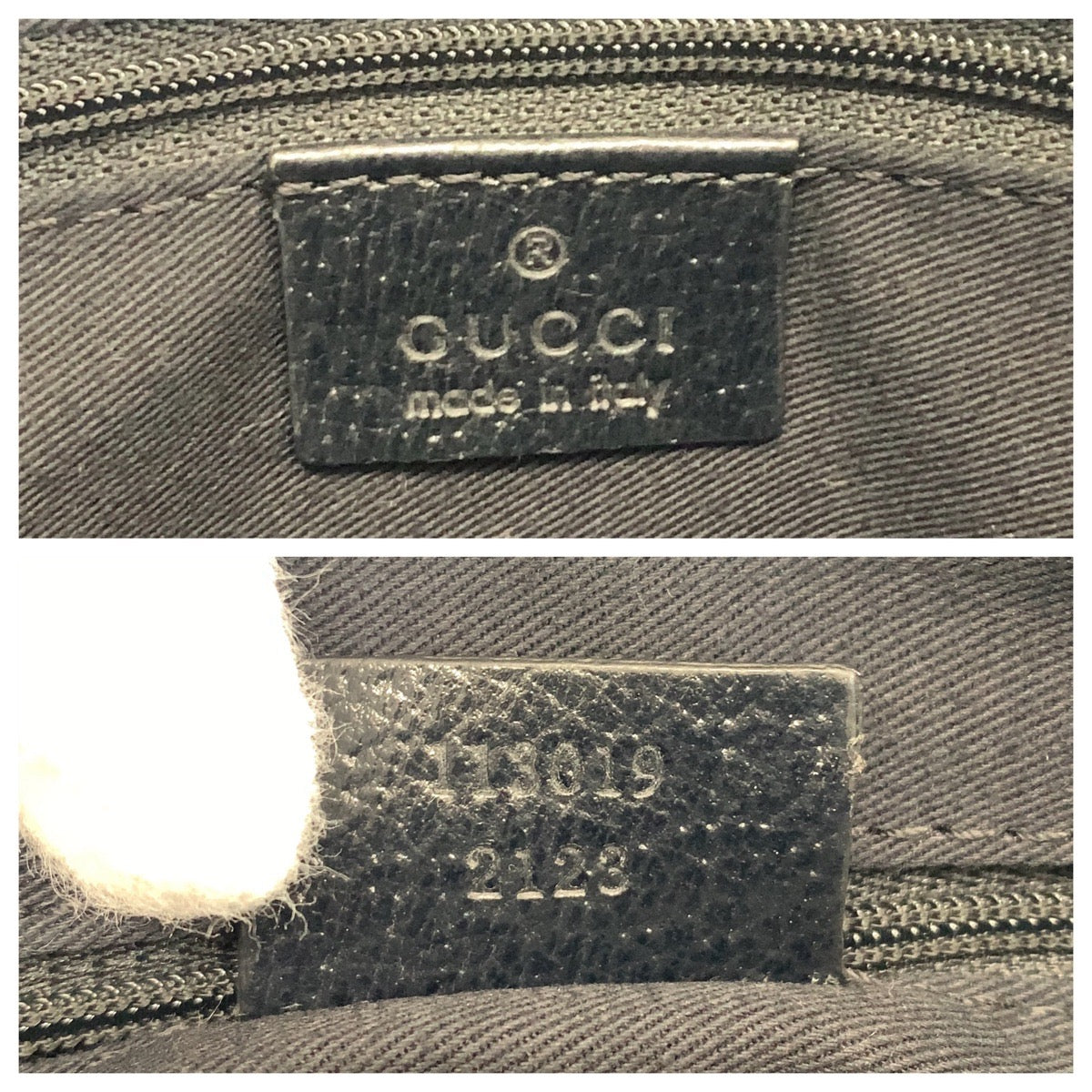 GUCCI Tote Bag 113019 GG canvas, leather Black black Tote Bag Shoulder Bag Women Used Authentic