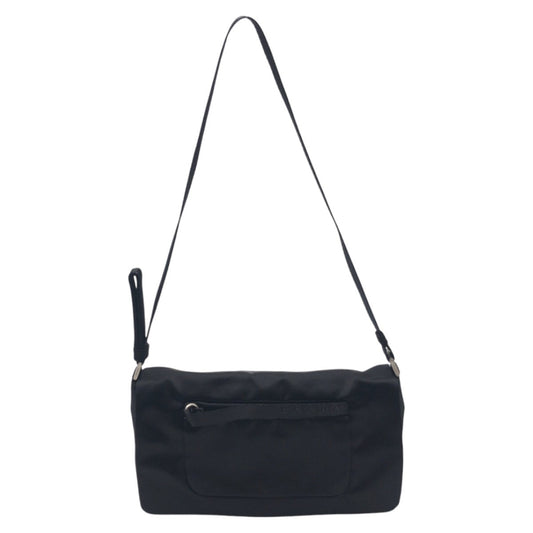 PRADA Shoulder Bag Satin black Shoulder Bag One Shoulder Bag Women Used Authentic