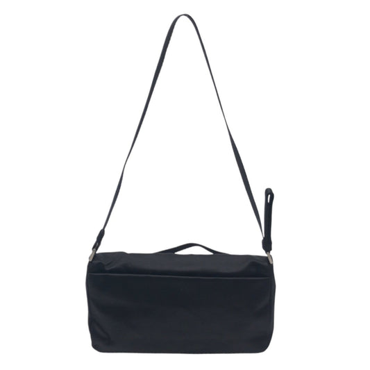 PRADA Shoulder Bag Satin black Shoulder Bag One Shoulder Bag Women Used Authentic