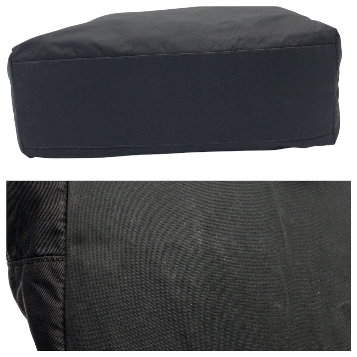 PRADA Tote Bag Nylon Black black Tote Bag Shoulder Bag Unisex Test Triangular logo Women Used Authentic