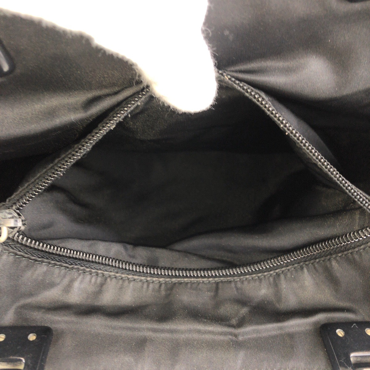 PRADA Tote Bag Nylon, Plastic Black black Tote Bag handbag Test Triangle With logo Women Used Authentic